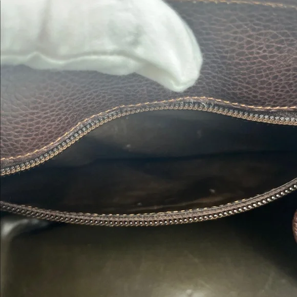 Classic Brown Leather Bally Top-Handle two way Women's Bag. Genuine leather. - Picture 8 of 10